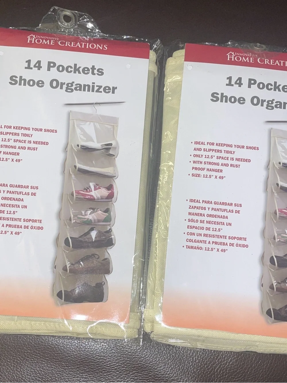 NWT- 14-Pocket Shoe Organizer & Hanging Handbag File Bundle
